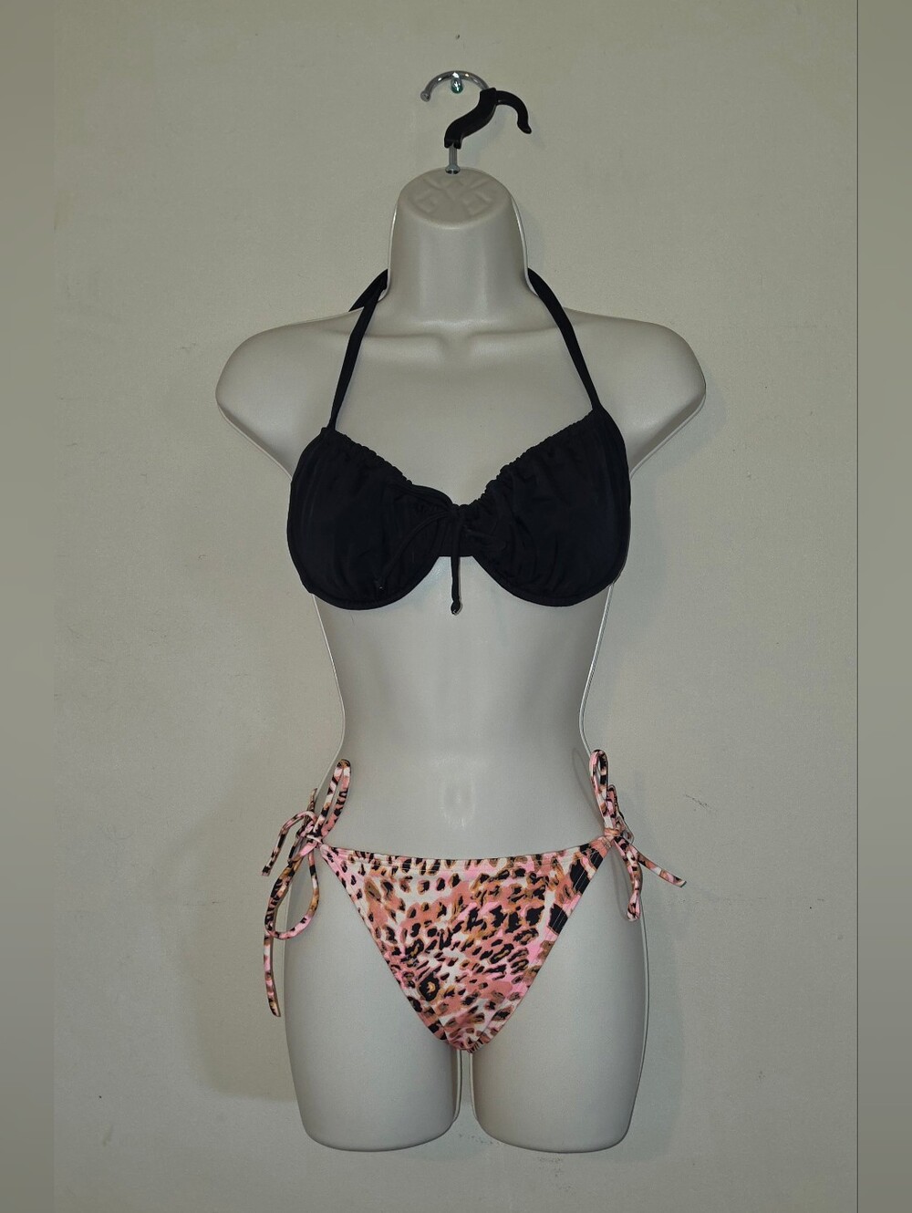 Women’s French-Cut Black Halter Bikini Top